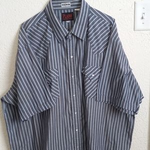 Plains Western Wear Big MAN Short Sleeve Pearl Snap Shirt